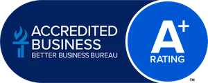 BBB Accredited Business, A+ rating